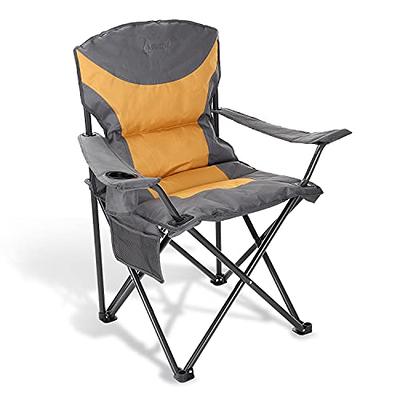 TeqHome Camp Chair with Shade Canopy, Heavy Duty Max Shade Folding Camping  Lawn Chair with Cup Holder, UPF 50+ Sun Protection Portable Beach Lounge  Chair for Outdoor Sports Support 330 LBS (Green) 