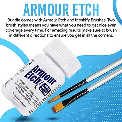 Armour Etch Glass Etching Cream - Starter 2.8oz Size - Bundled with Moshify  Application Brushes - Yahoo Shopping