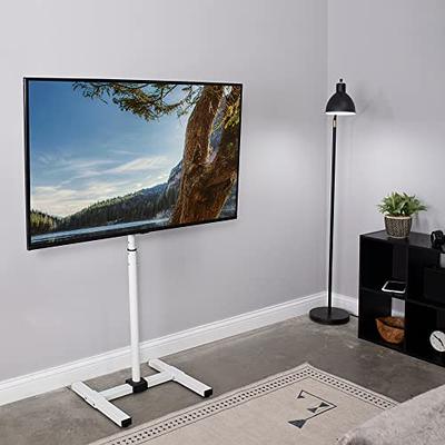 vivo White Tripod 32 to 55 TV Display Floor Stand Height Adjustable Mount