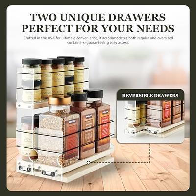 Tiered Spice Rack, Seasoning Organizer, Clear Acrylic Vertical