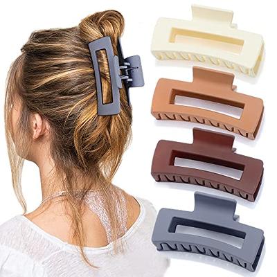12 Pack Hair Claw Clips include 4.1 inch Large Clip and 2 inch Small Clip  Claw Clips for Thick Thin Hair Strong Hold jaw clip Big Non-slip Matte Hair  Clips for Women