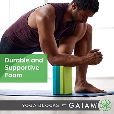 Gaiam Yoga Block - Supportive Latex-Free Eva Foam - Soft Non-Slip