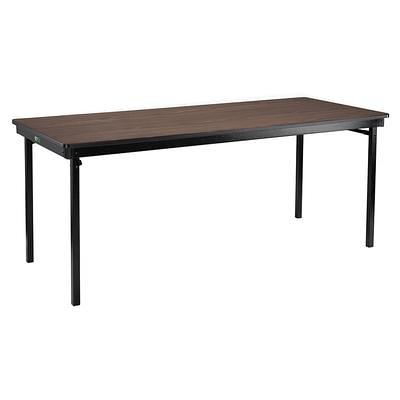 National Public Seating MSFT2496PWEBWT Folding Table w/ Montana Walnut  Laminate Top & Black Steel Frame - 96L x 24W x 29H - Yahoo Shopping