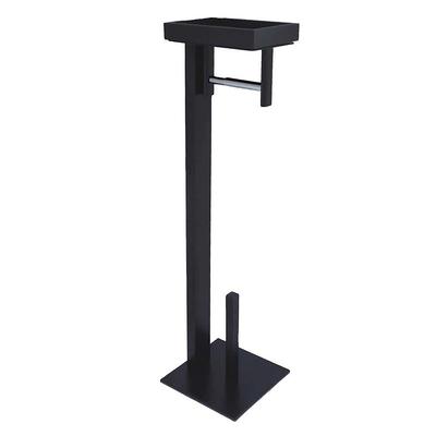 Acehoom Freestanding Toilet Paper Holder in Matte Black