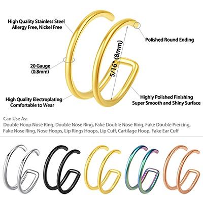 How to put in a double on sale hoop nose ring