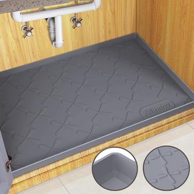  Xtreme Mats - Waterproof Under Sink Mat for Bathroom Vanity  Cabinets, (Beige, 22 1/4 x 19 1/4) Bathroom Cabinet Shelf Protector,  Flexible Under Bathroom Sink Drip Tray Liner