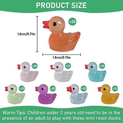 50Pcs Mini Resin Ducks Bulk Tiny Ducks Set for Potted Miniature