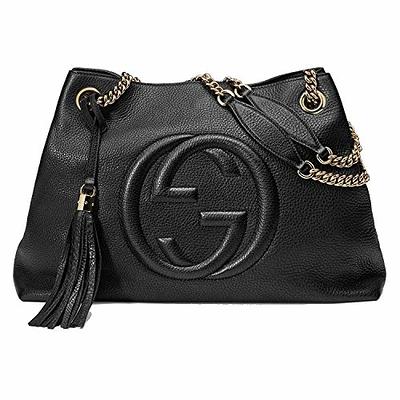 Gucci Metallic Grey Leather Mini Soho Disco Chain Crossbody Bag