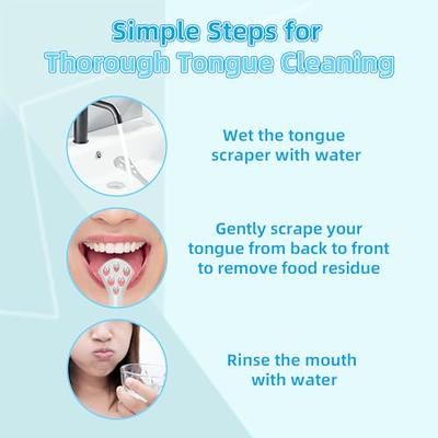 2 Pcs Tongue Brush,tongue Scraper,tongue Cleaner Fight Bad Breath