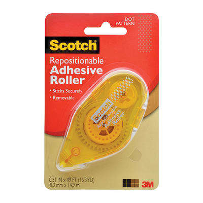  Scotch Restickable Dots, Clear,78-in x 78-in,18-Dots (R105) :  Office Products