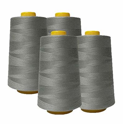 4-pack All Purpose Sewing Thread Cones 6000 Yards Each for Sewing, Serger  Machines, Quilting, Overlock, Merrow and Hand Embroidery 