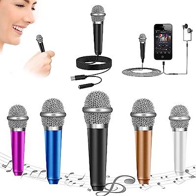 DELADOLA Mini Microphone,Portable Vocal Tiny Microphone, Asmr  Microphone,Phone Microphone, Mini Karaoke Microphone for Voice Recording  Chatting and