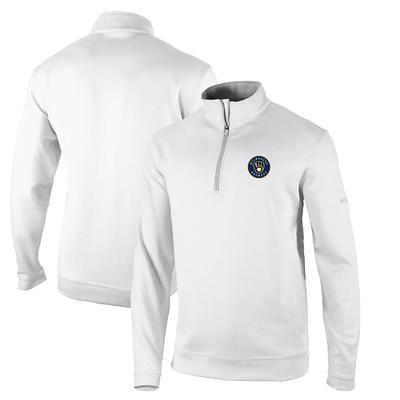 Dick's Sporting Goods Columbia Men's Milwaukee Brewers Navy Shotgun 2.0  Quarter-Zip Shirt