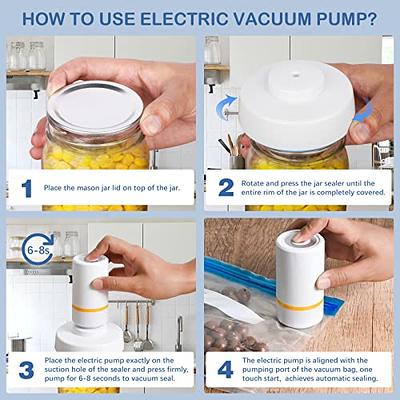 RECAT Mason Jar Vacuum Sealer, Electric Jar Sealer and Accessory Hose  Compatible with FoodSaver Vacuum Sealer