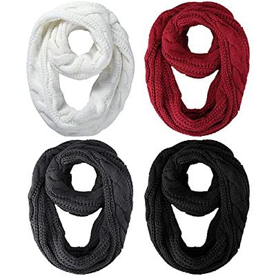 Women's Winter Knit Infinity Scarf Thick Neck Warmer Scarf Circle