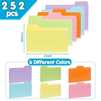 Find It 4 x 6 Tabbed Index Cards, Assorted Colors, 48/Pack (FT07218)