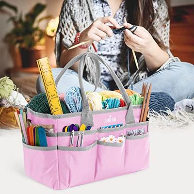JJRING Craft Organizer Tote Bag Art Storage Caddy with Multiple Pockets  Lilac Sewing Bag for Art Craft Scrapbooking School Medical and Office  Supplies Storage Lilac Small