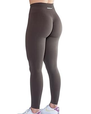 Seamless Scrunch Legging Women Yoga Pants 7/8 Tummy Control Workout Running  for Fitness Sport Active Legging-25''（M,Chestnut Brown - Yahoo Shopping