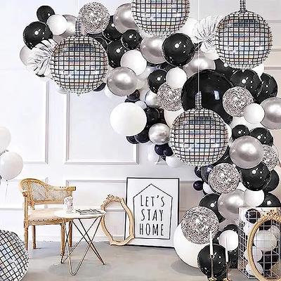 Disco Ball Balloons, 12Pcs 22 Inch Disco Balloons 4D Laser Foil Balloon,  Mirror Metallic Balloon for Disco Dance Party 