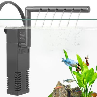 hygger Hang On Aquarium Filter, 100GPH Rotatable Surface Oil Skimmer, Quiet  Power Fish Tank Filter with Adjustable Water Flow Retractable Water Inlet