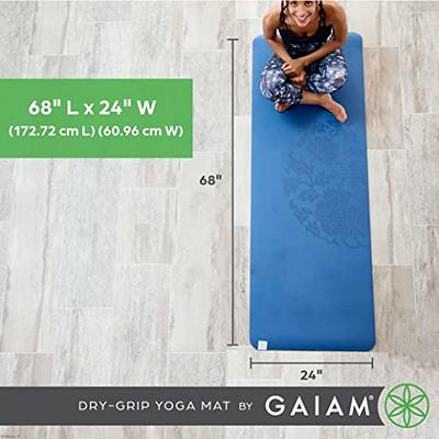  Gaiam Dry-Grip Yoga Mat - 5mm Thick Non-Slip