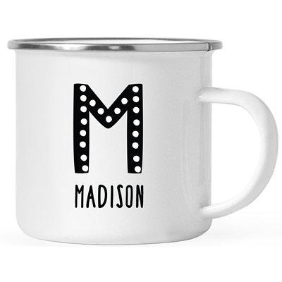 Personalized Coffee Mug, Initial and Name Coffee Mug, Monogram Coffee Mug,  Custom Coffee Mug for Women (Gray Letter)