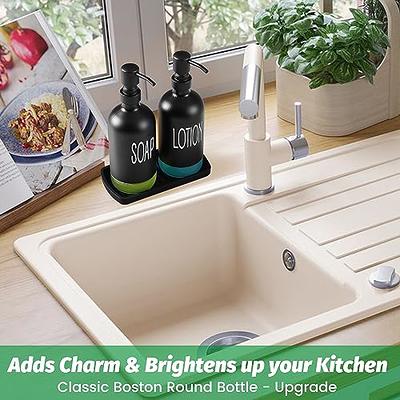 Kitchen Soap Dispenser Set with Sponge Holder and Tray - Lotion