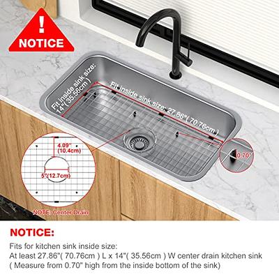 MELIHOME New 27.36 x 13.5 Sink Protectors for Kitchen Sink, SUS304  Stainless Steel Sink Bottom Grid, Large Single Bowl Sink Rack Metal  Farmhouse Farm Kitchen Sink Grate Mat Accessories - Yahoo Shopping