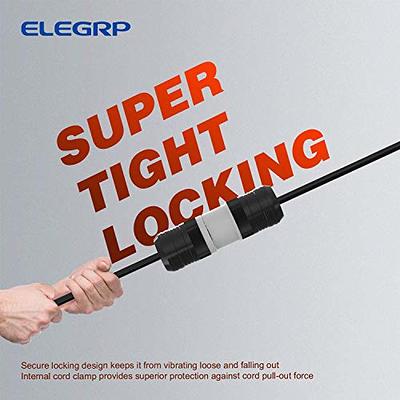 ELEGRP NEMA L6-20P Locking Plug, 20 Amp 3 Wire Generator Twist Lock Plug, Industrial  Grade Grounding Heavy Duty, Locking Adapter, UL Listed (1 Pack,  Black/White) - Yahoo Shopping