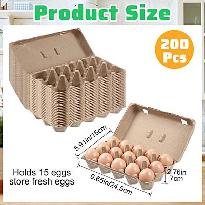 200 Pcs Pulp Egg Cartons Bulk Blank Natural Empty Egg Cartons One