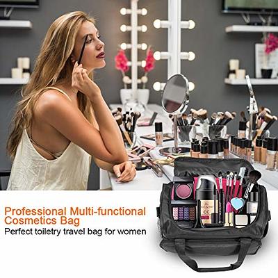  SOIDRAM 2 Pieces Makeup Bag Large Checkered Cosmetic Bag Brown  Capacity Canvas Travel Toiletry Bag Organizer Cute Makeup Brushes Aesthetic  Accessories Storage Bag for Women : Beauty & Personal Care