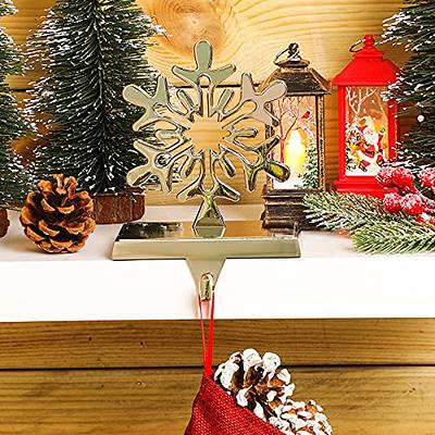 6 Pieces Snowflake Stocking Holder Christmas Stocking Holders Elk Santa  Claus Silver Metal Stocking Hanger Mantle Hooks for Mantel Fireplace  Christmas Party and Home Decoration (Snowflake) - Yahoo Shopping