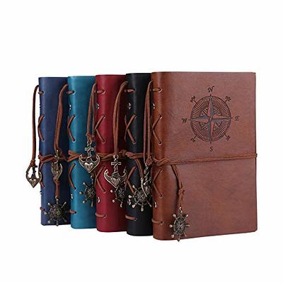 Spiral PU Leather Journals Notebook Lined Paper Diary Planner With