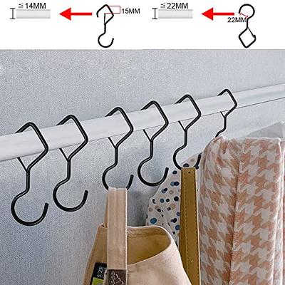 Lxoraziy 12 Pack 4 inch S Hooks for Hanging, Heavy Windproof Hooks