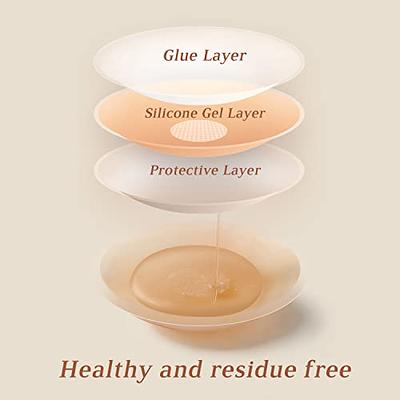 ciizssria 3 Pairs Nipple Covers for Women,Ultra Thin Adhesive Silicone Reusable  Nipple Pasties,Cakes Body Nipple Covers Stickers Seamless (nude) - Yahoo  Shopping