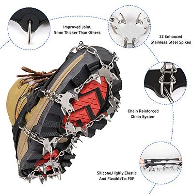 Ice Cleats for Snow Boots Shoes Anti Slip Crampons Chain Spikes