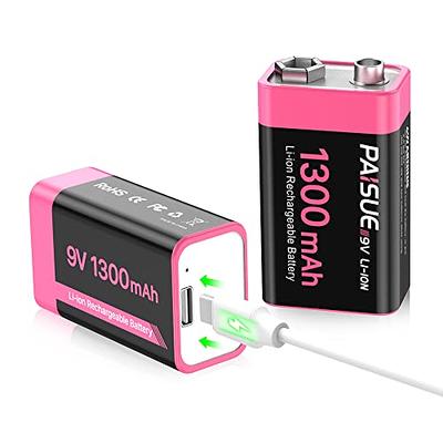 USB Rechargeable D Cell Battery 2Pcs 1.5V 10000mAh Long Lasting Li-ion  Batteries