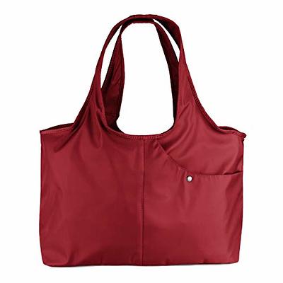 ZOOEASS Women Fashion Large Tote Shoulder Handbag Waterproof Tote Bag  Multi-function Nylon Travel Shoulder(Wine Red) - Yahoo Shopping