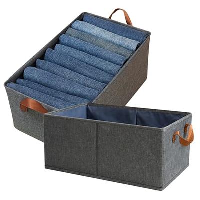 Fordonral 4 Pack Linen Storage Bins, Storage Containers for Organizing  Clothing, Jeans, Toys, Books, Shelves, Closet, Wardrobe - Closet Organizers  and