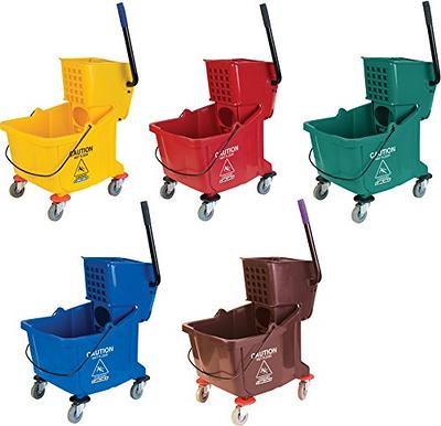 Commercial Mop Bucket 5.28 Gallon with Wringer - Side Press