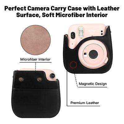 Protective Case for Fujifilm Instax Mini 11 12 9 Instant Camera, Premium PU  Leather Bag Cover with Removable Strap, Camera Case with Mini Photo Album for  Fujifilm Instax Mini Camrea,Black - Yahoo Shopping