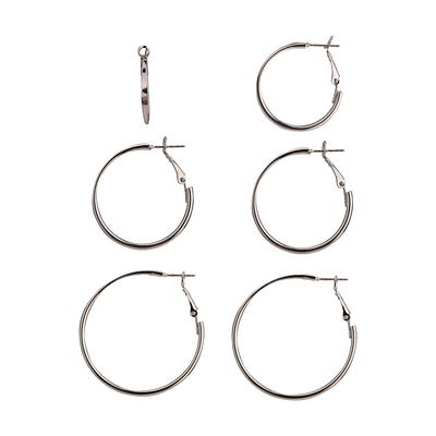 Time and Tru Women's Thin Hoop Earrings