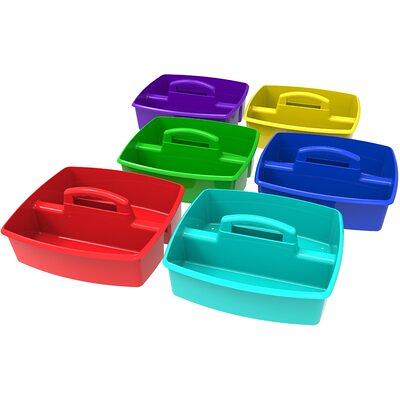 Storex Classroom Caddy, Set of 5, Assorted Colors