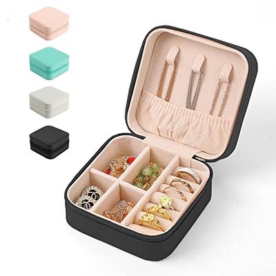 Mini Portable Organizer Travel Case, Leather Small Storage Boxes 