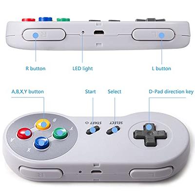 Controle Usb Super Nintendo Snes Compatível Com Computador Pc Mac