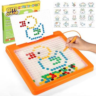 Chuchik Toys Magnetic Drawing Board Set for Kids and Toddlers. Large 15.7  Inch Doodle Writing Pad Comes with a 4-Color Travel Size Sketch Doodle