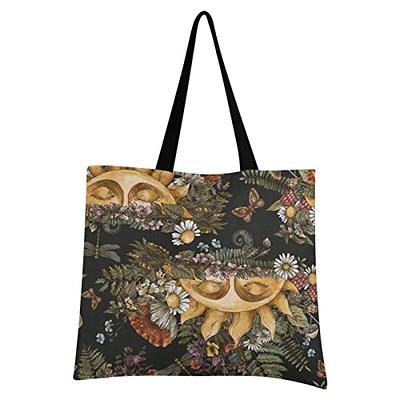 Tote Bag Book Tote bag boho mountains sun graphic beach Tote beige market  bag