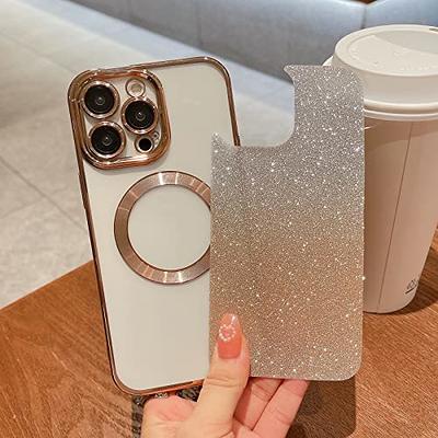 MGQILING Compatible with iPhone 14 Pro Max Magnetic Glitter Case, Luxury  Plating Cute Bling Clear Phone Case, Compatible with MagSafe for Women  Girls