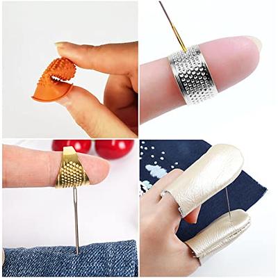 Suxgumoe Sewing Thimble 6 Pieces Metal Sewing Thimble Finger