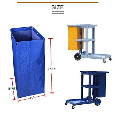 Janitorial Trolley Cleaning Cart with PVC Bag and Cover for Housekeeping